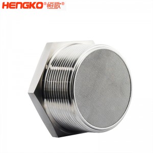 恒歌不銹鋼絲網濾芯燒結網消聲器消音器耐熱排氣均勻,應用于排風管消音