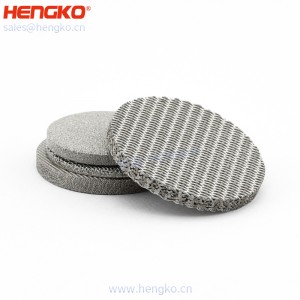 濾芯廠家不銹鋼316燒結網過濾片呼吸金屬孔隙均勻透氣,水處理過濾用